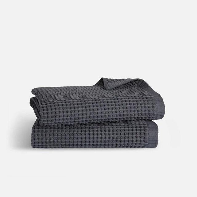 Waffle Bath Towels - Graphite