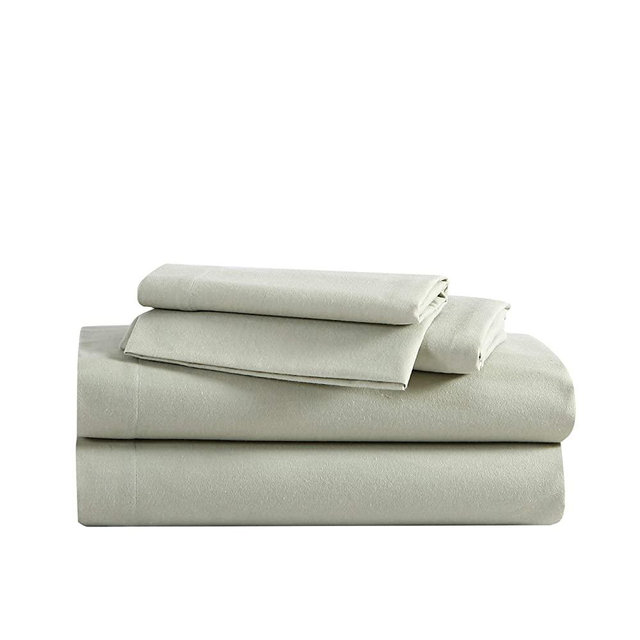 Eddie Bauer Home - Flannel Collection Cotton Bedding Sheet Set, Pre-Shrunk & Brushed for Extra Softness, Comfort, and Cozy Feel, Queen, Green