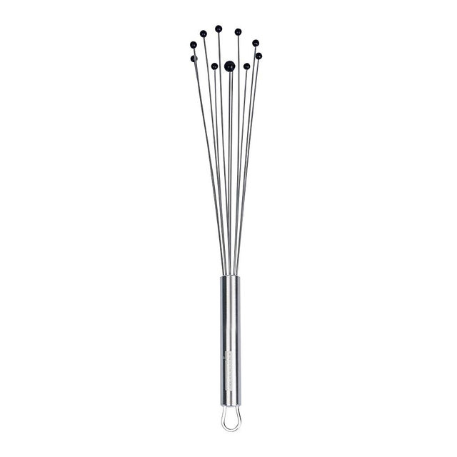 Restaurantware-German Standard 12.6 Inch Ball Whisk, 1 Kitchen Whisk With Silicone Balls - Ergonomic Handle, Dishwashable, Stainless Steel Manual Egg Beater, Durable, For Whisking, Stirring, Mixing