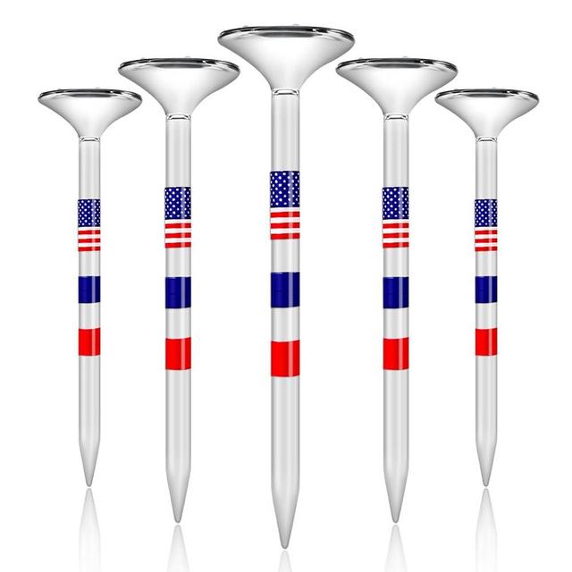 Premium Golf Tees, 3 1/4'' Unbreakable Transparent Plastic Golf Tees, Reduces Friction & Side Spin, Golf Accessories Gift for Men American Flag （50 Count）