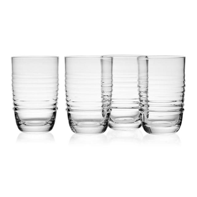 Mikasa Ciara Set of 4 Highball Beverage Drinking Tall Tumbler Glasses, 18 Ounce