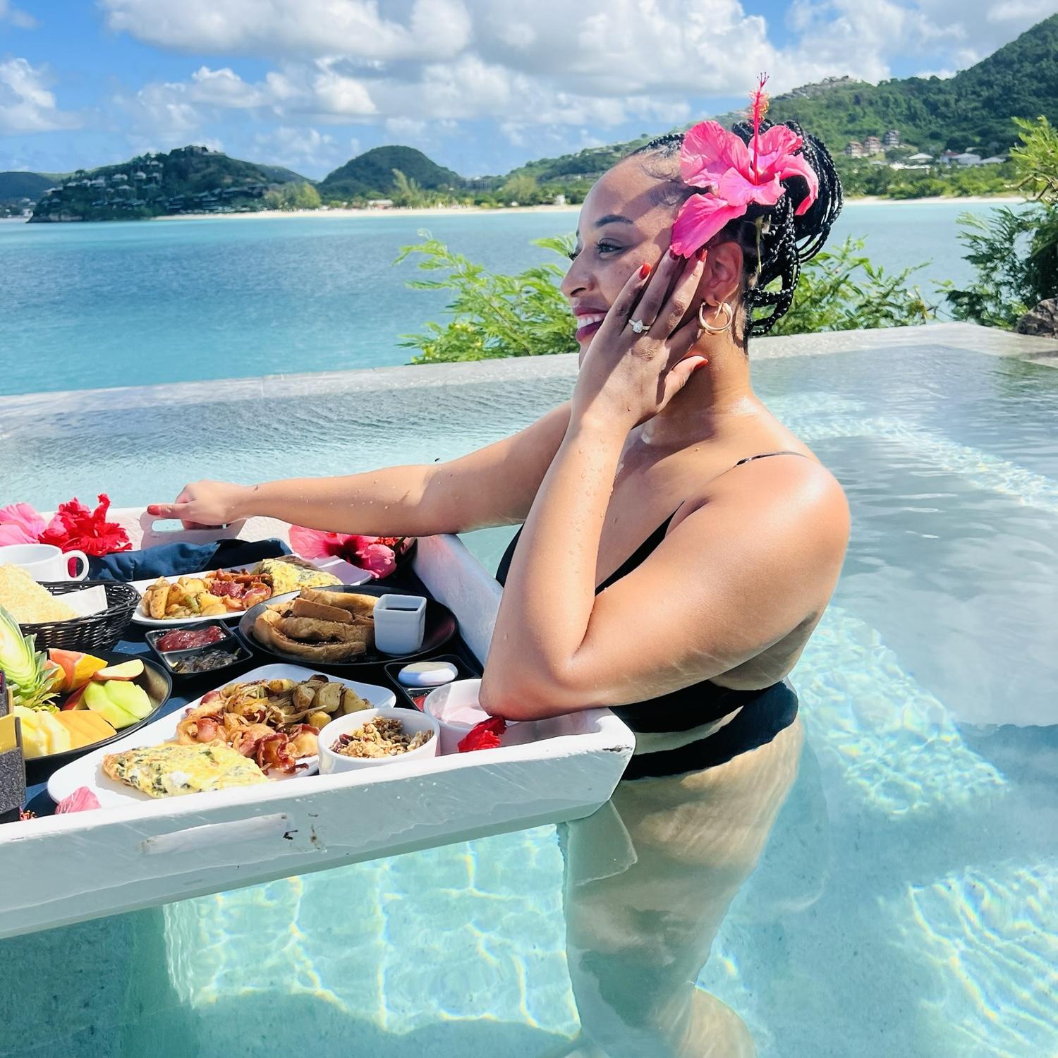 Newly engaged in Antigua!