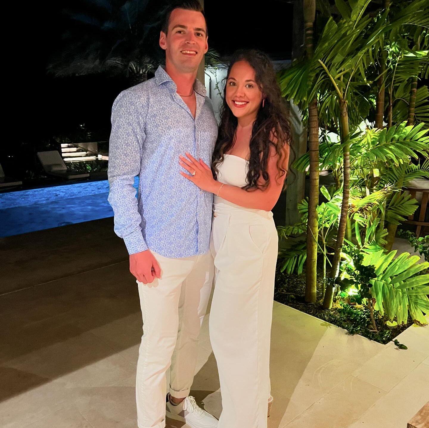 Our first night engaged in St. Barth's.
