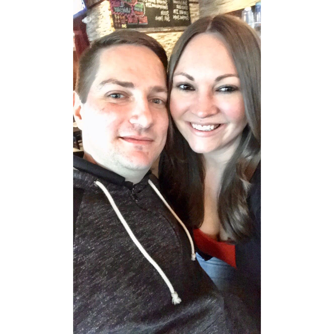 Our first photo as a couple ❤️ 2/14/18