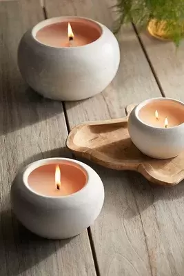 Ceramic Bowl Candle, Citronella + Cucumber
