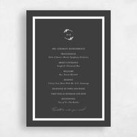 Black Wedding Program - Orvieto