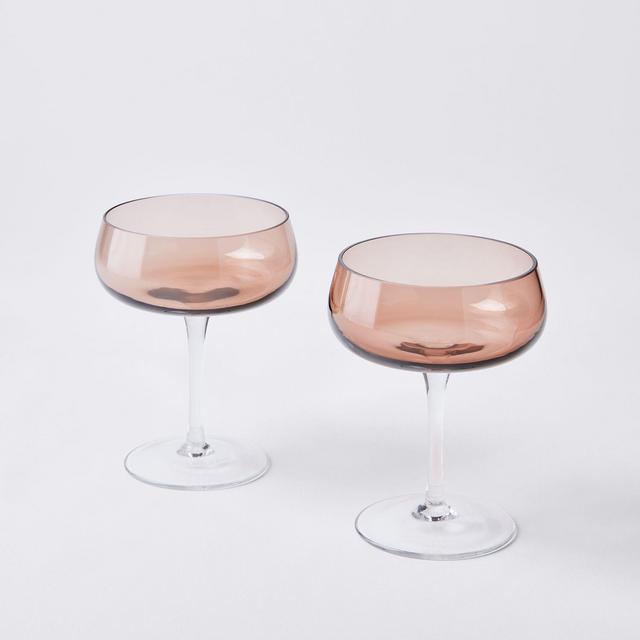 Belo Colored Cocktail Coupe Glasses (Set of 2)