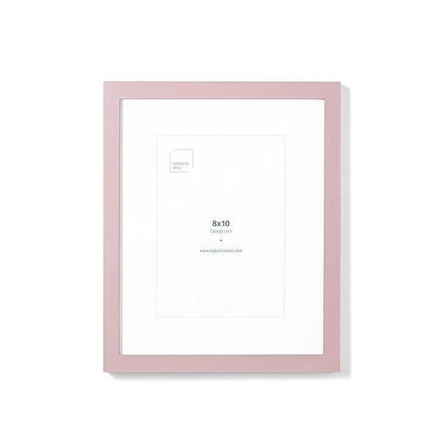 Opposite Wall - 8x10 in - Real Wood Pink Picture Frame - Lightweight, Versatile & Shatterproof - Wall Hanging & Tabletop Photo Frame - Office, Gallery & Home Decor