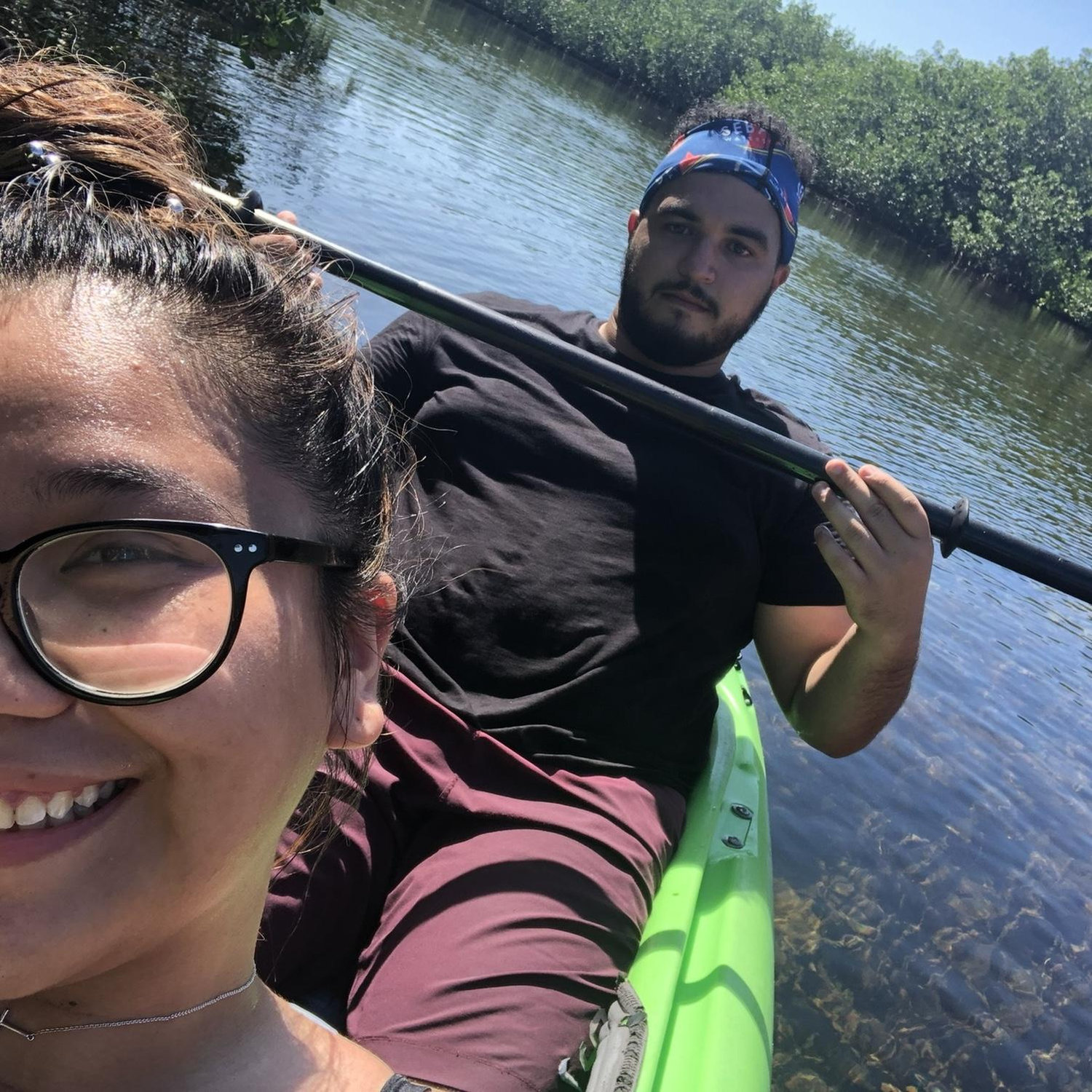 Jonathan was so upset at me here for not paddling correctly.. I tested his patience for sure lol