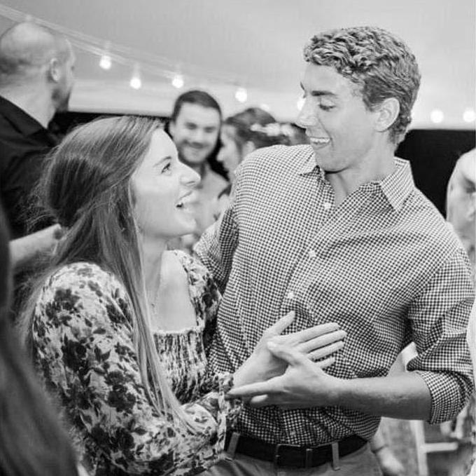 One of our favorite things to do is to dance together! This moment was captured at a friend's wedding.