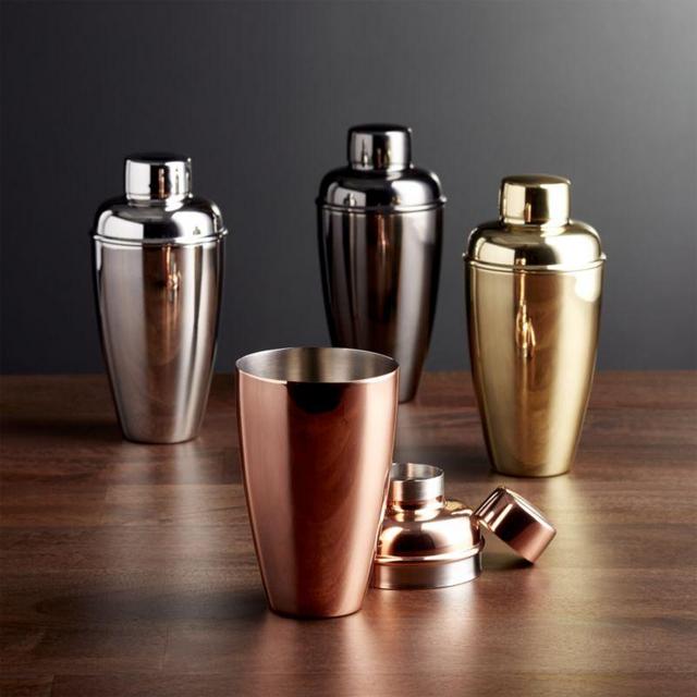 Stainless Steel Cocktail Shakers-Silver