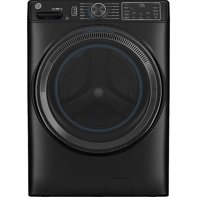 GE GFW655SPVDS 5.0 cu.ft. Smart Front Load Washer with Steam, UltraFresh Vent System, Black