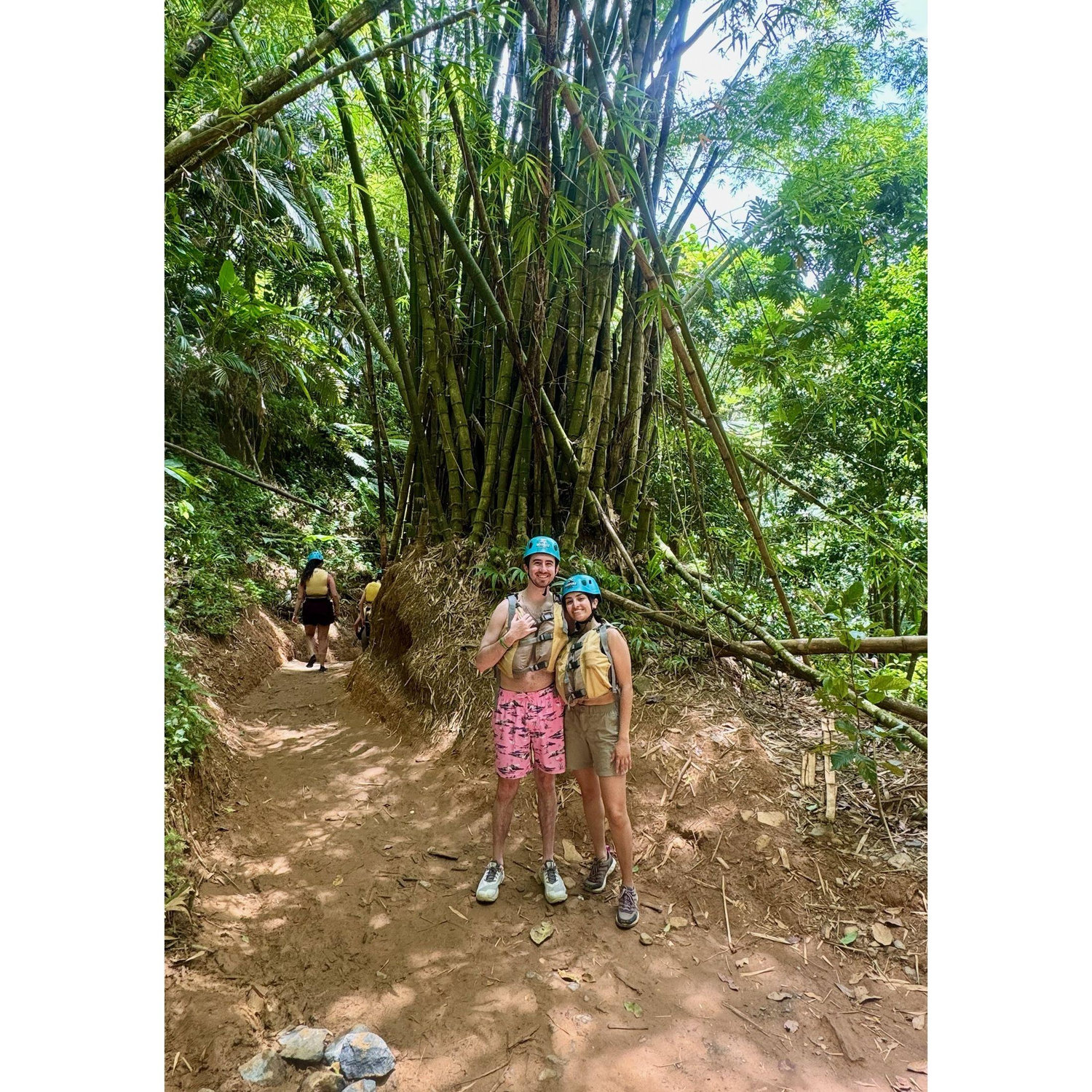 Hiking, sliding down natural waterfalls, cliff jumping, and rope swinging into spring water pools at El Yunque National Forest - 6/26/25