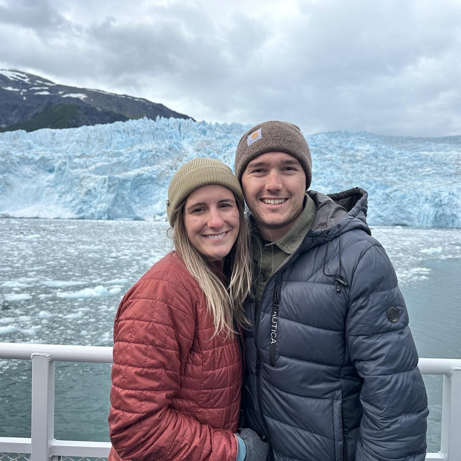 The day after we got engaged we took a boat tour to the glaciers of Kenai Fjords National Park.