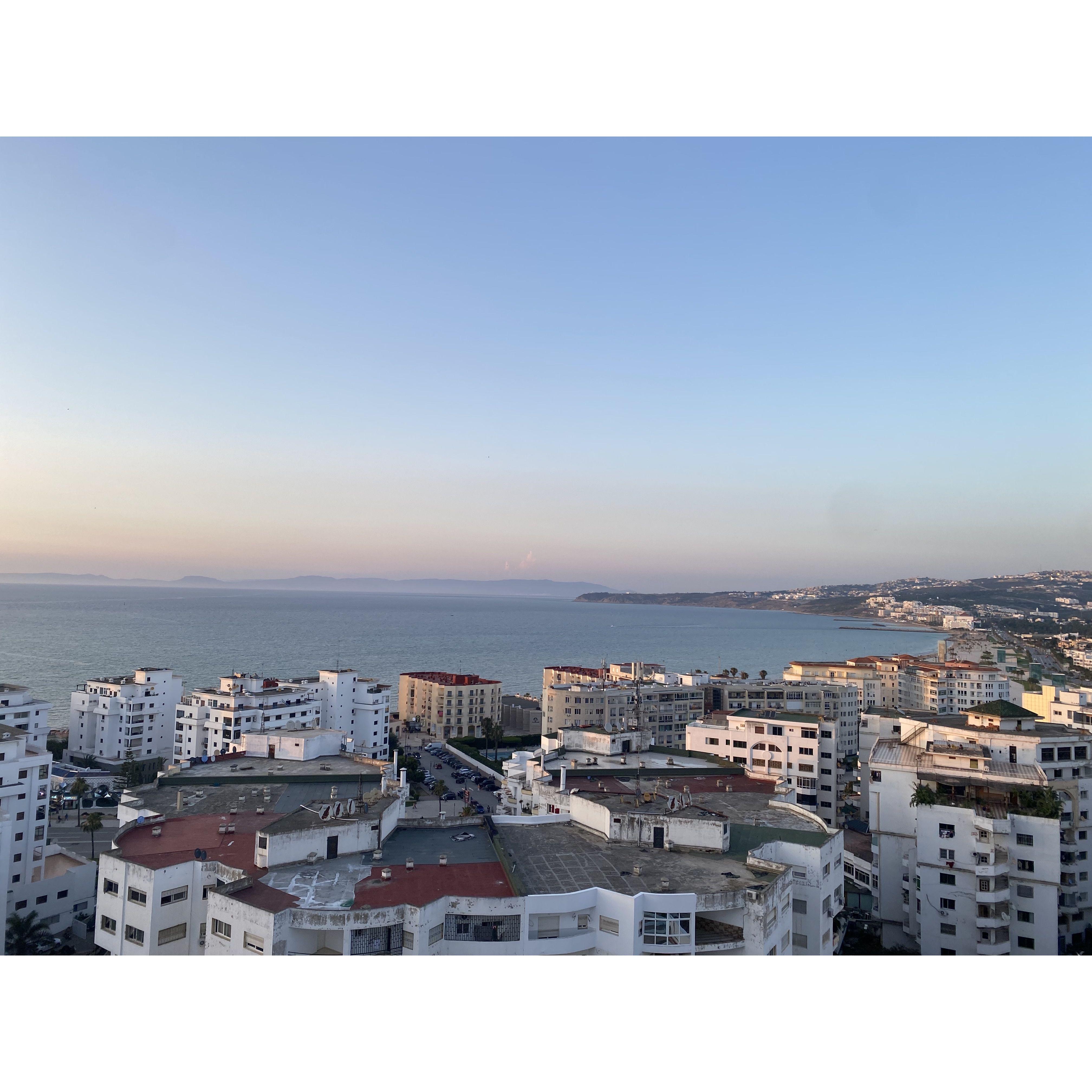 Tangier-Spain views... not sure we'll ever get over the fact that you can see another continent on a clear day