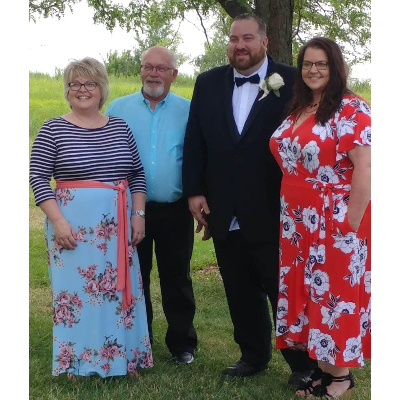 Rance's family; Erika, Ron, Rance, and Justine
