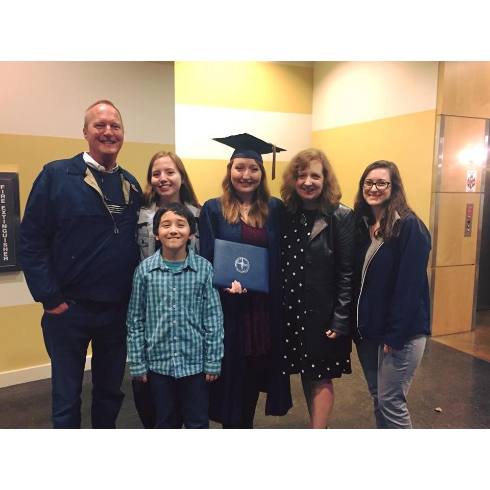 Bill (dad), Anna (sister), Ian (brother), Me, Lisa (mom), Michelle (best friend)