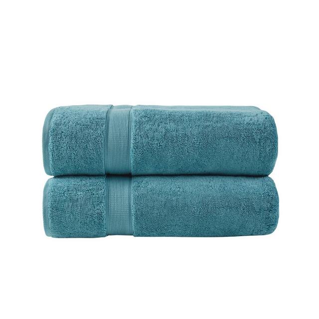 2pc Cotton Bath Sheet Set Aqua
