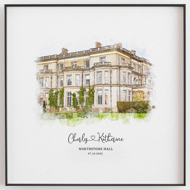 Wedding Venue Print, Wedding Gift, 1st...