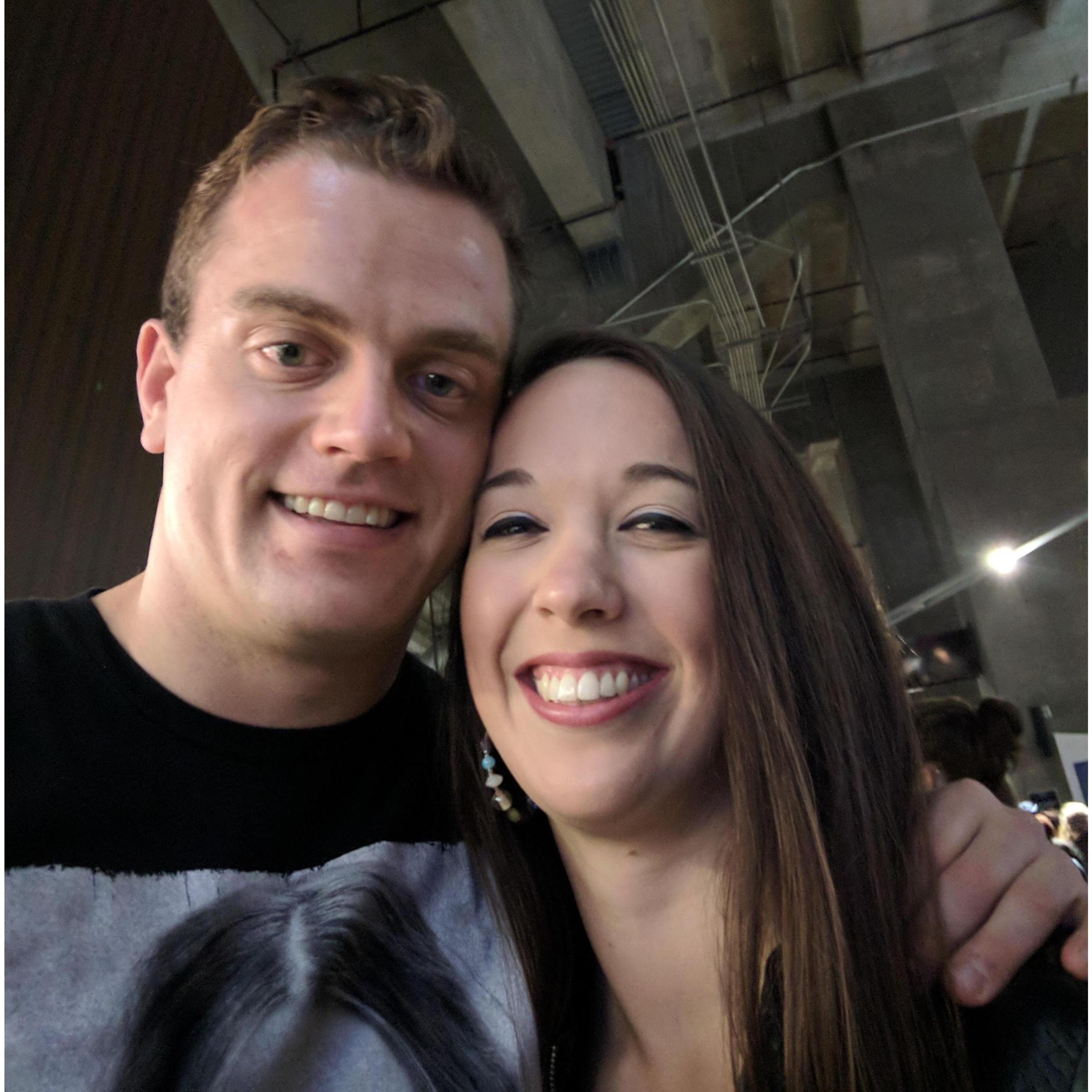 Our first picture together! (At the U2 concert)
