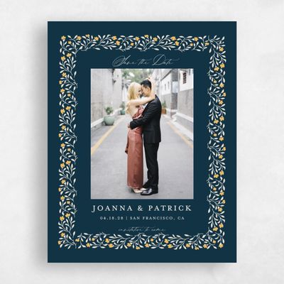 Deepest Teal, Blue Wedding Save the Date - Sabine Photo