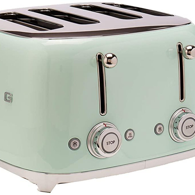 Smeg 4 Slot Toaster Pastel Green TSF03 PGUS