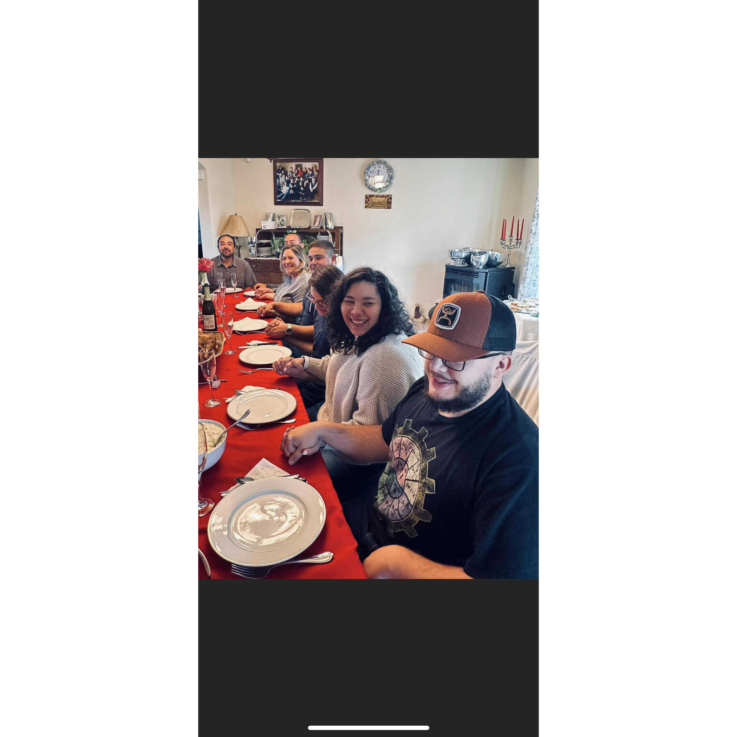 Thanksgiving lunch with Lawrence's family