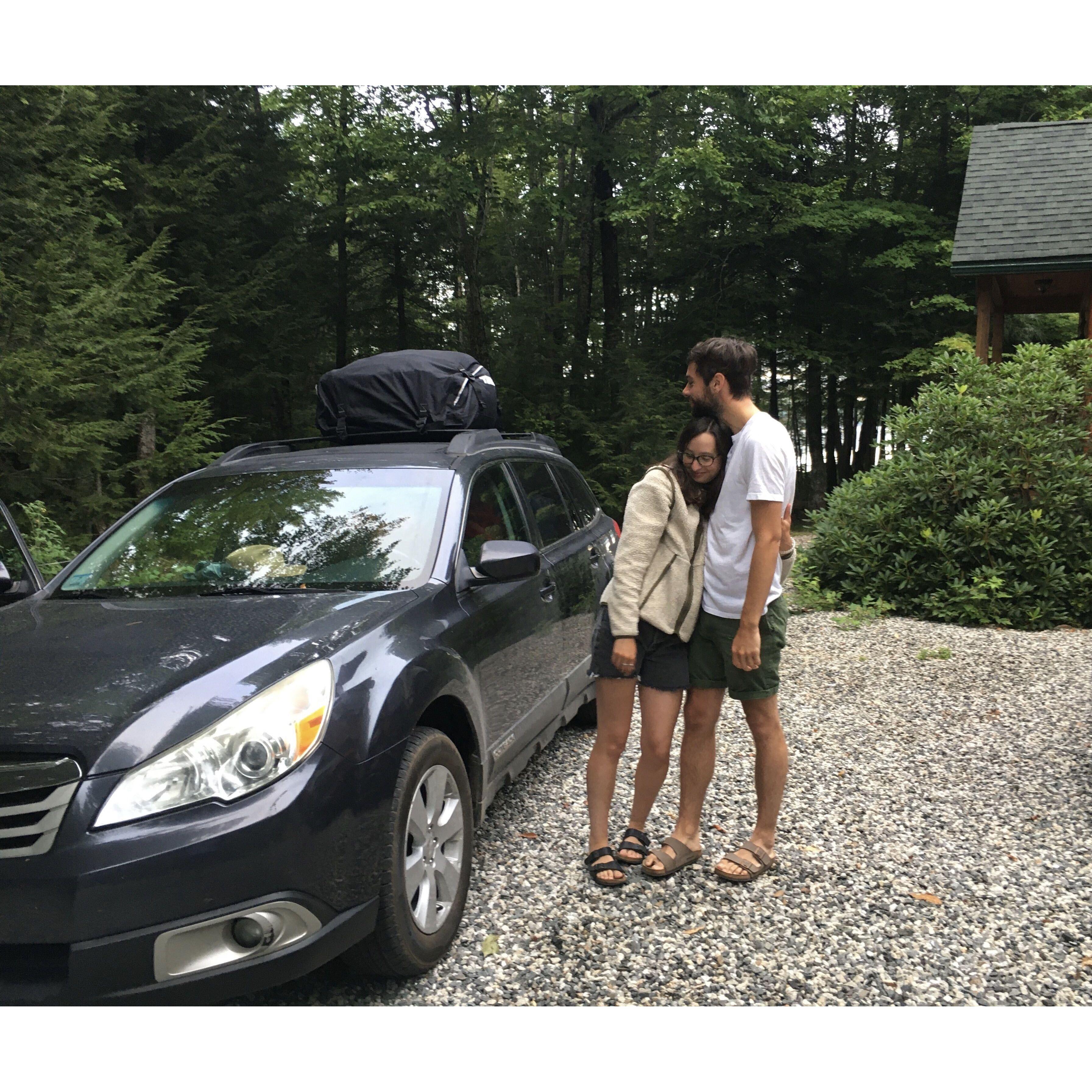 The day we left for our cross country road trip, starting in Maine!