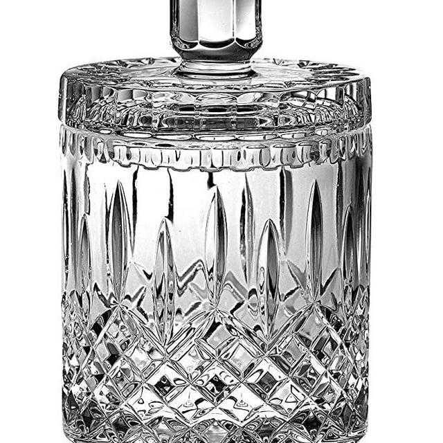 barski Handmade and Handcut Crystal Cookie Jar/Candy Box, 8"H, 1 Litre, 34 oz, Made in Europe