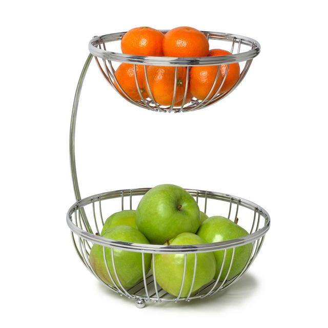 Spectrum™ Contempo Metal Arched 2-Tier Server in Chrome