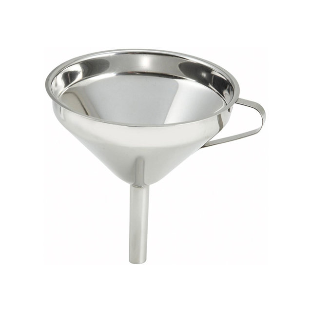 Winco Stainless Steel Wide Mouth Funnel with Handle, 5.75" - Pack of 1
