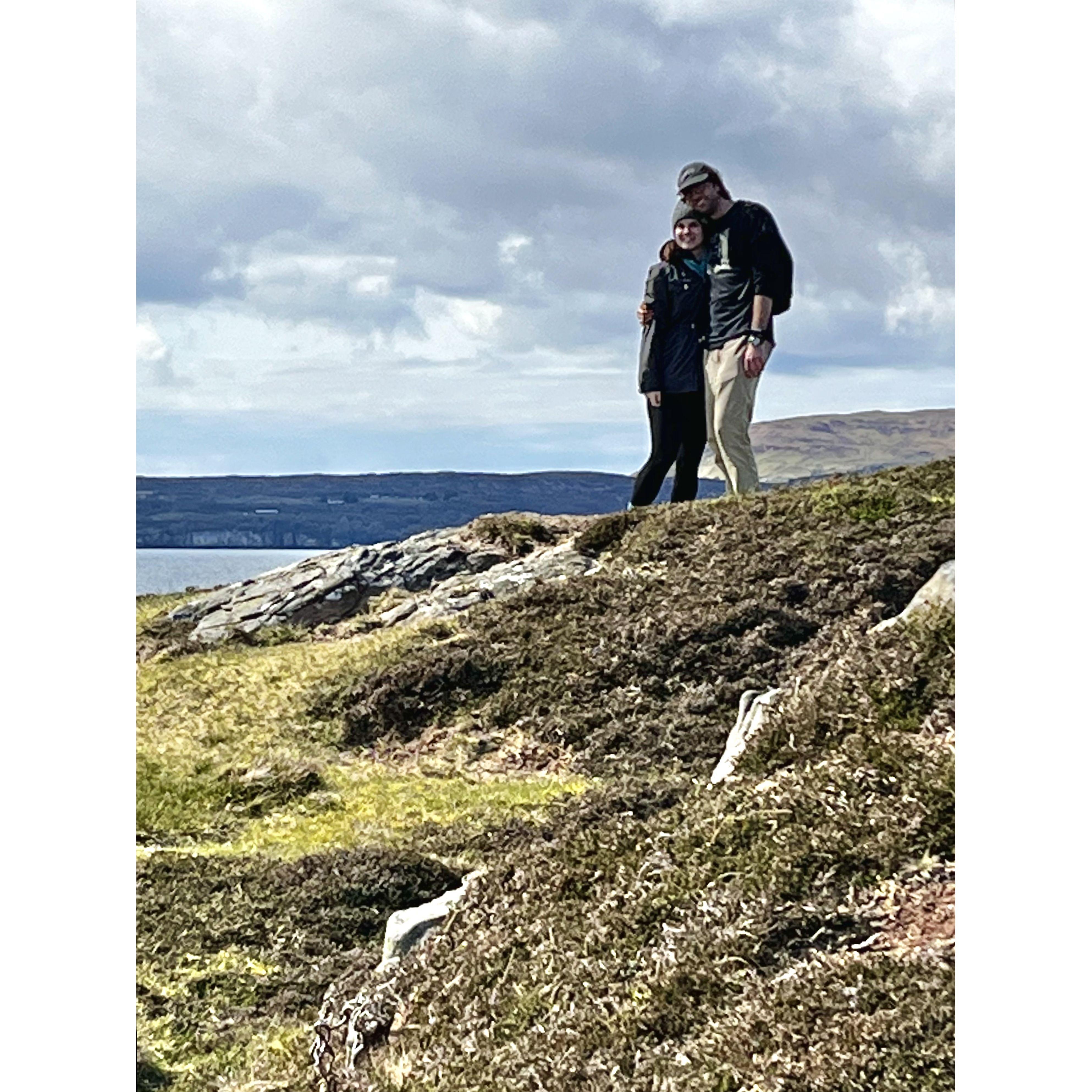 Davey proposed to Madeleine at Dunscaith Castle in Scotland!