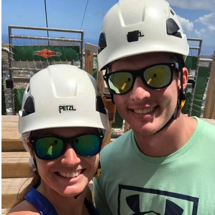 Right before I zip lined the first time ever and on the BIGGEST and LONGEST one in the world! It was a blast.