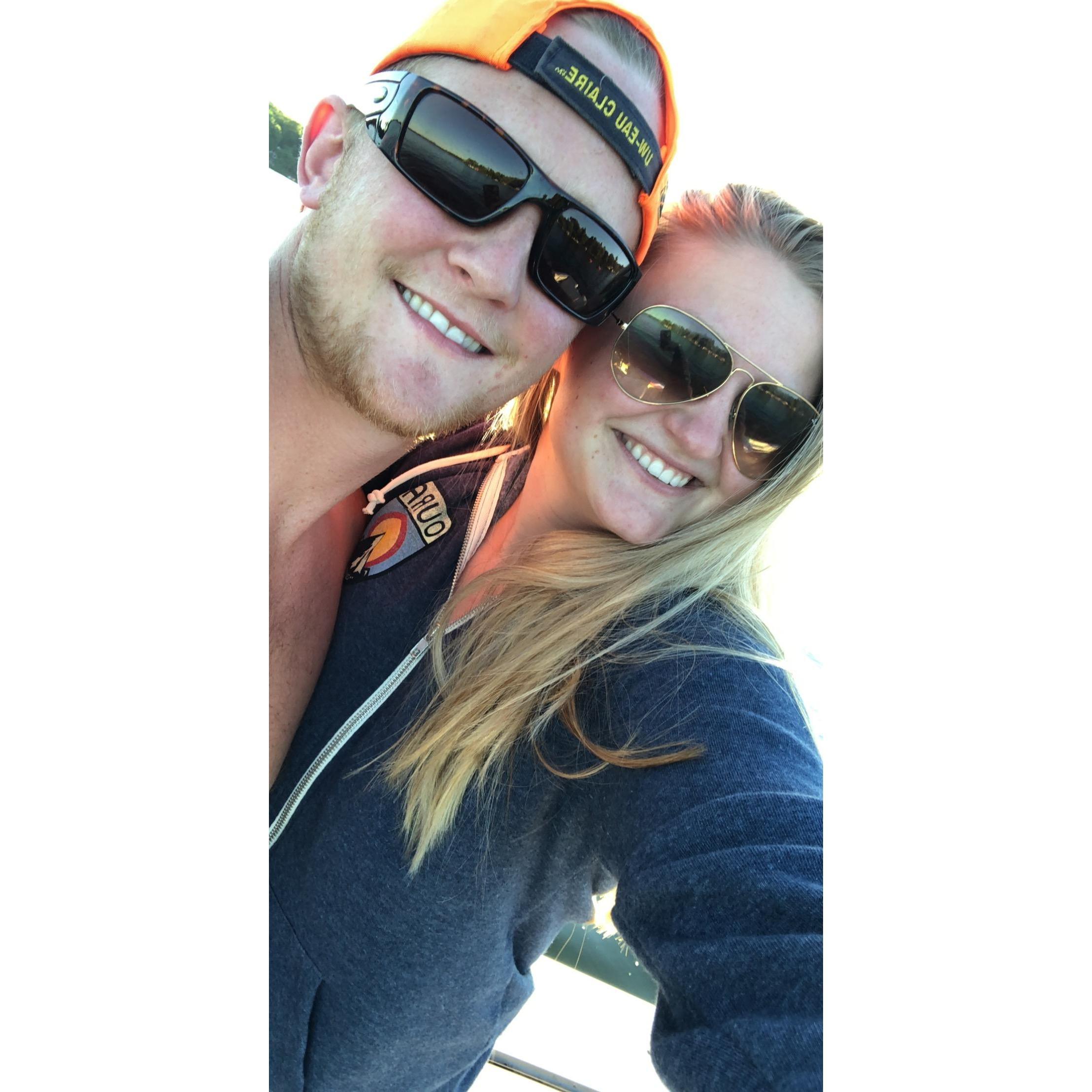Out on the boat!