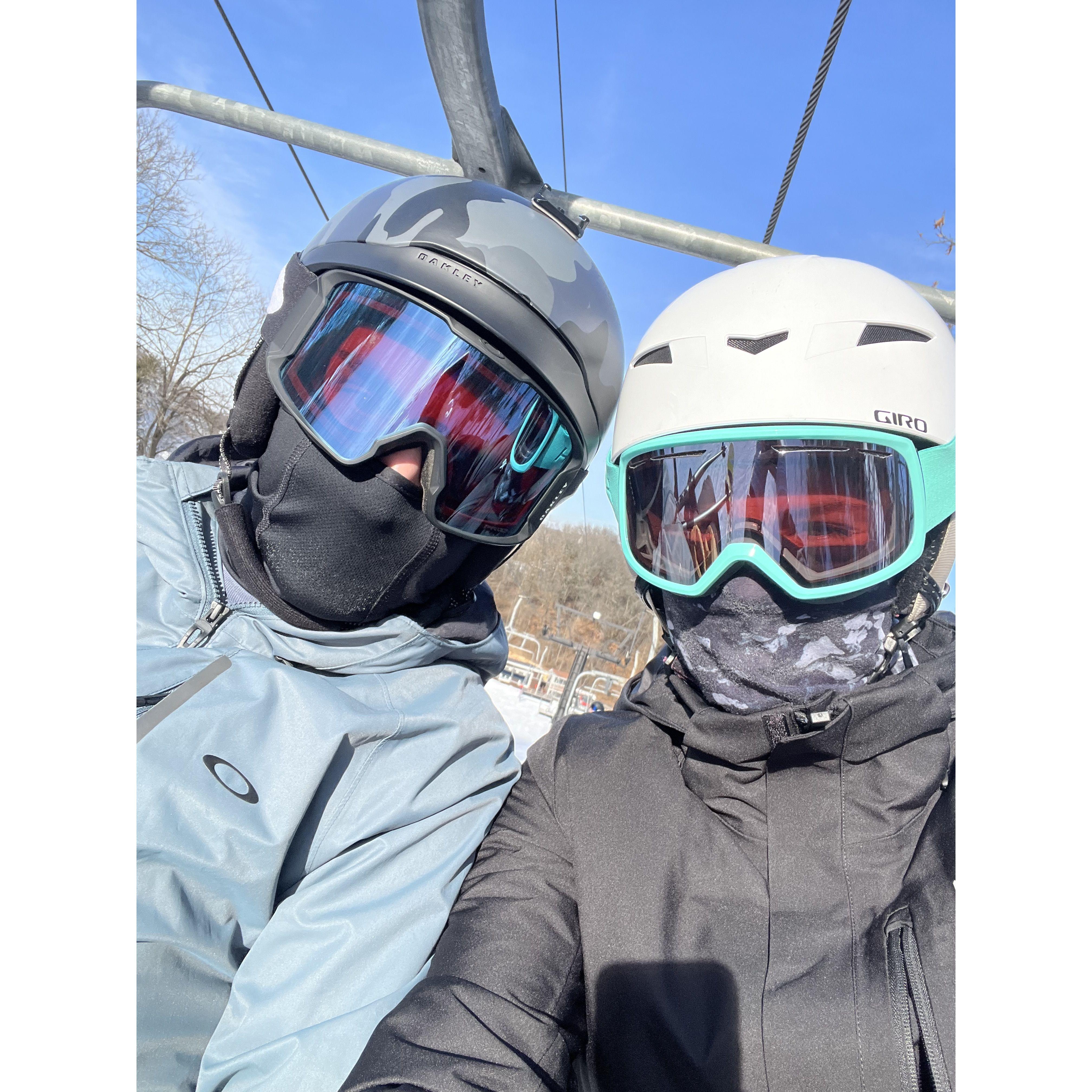 First time skiing together. Tyrol Basin, December 2022