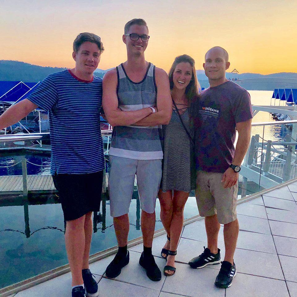 The couple hanging with Brittney's brothers in Coeur d'Alene Idaho!
