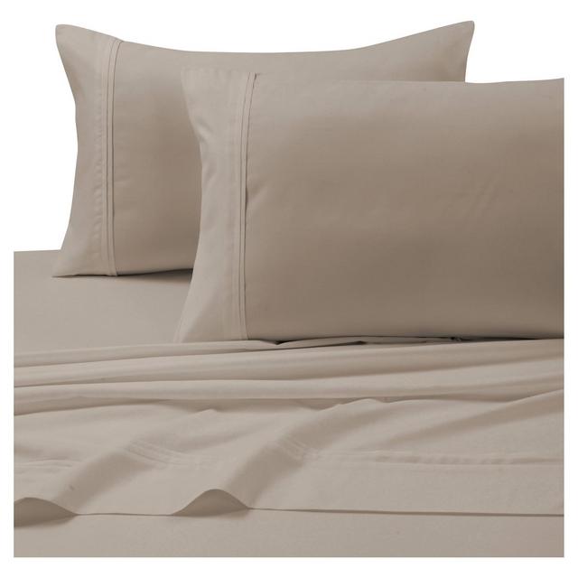 Microfiber Solid Deep Pocket Sheet Set (Queen)Cashmere 110 GSM - Tribeca Living