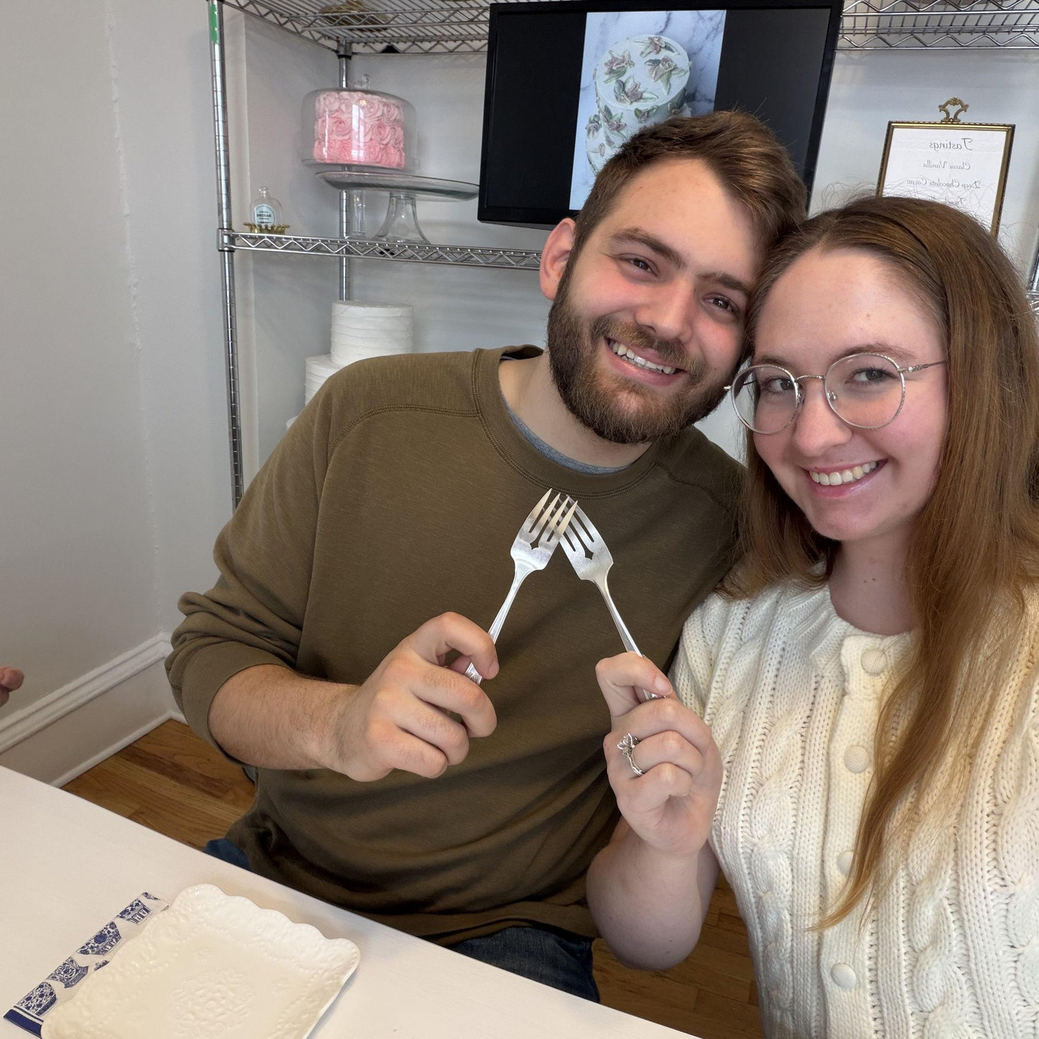 Our wedding cake tasting!