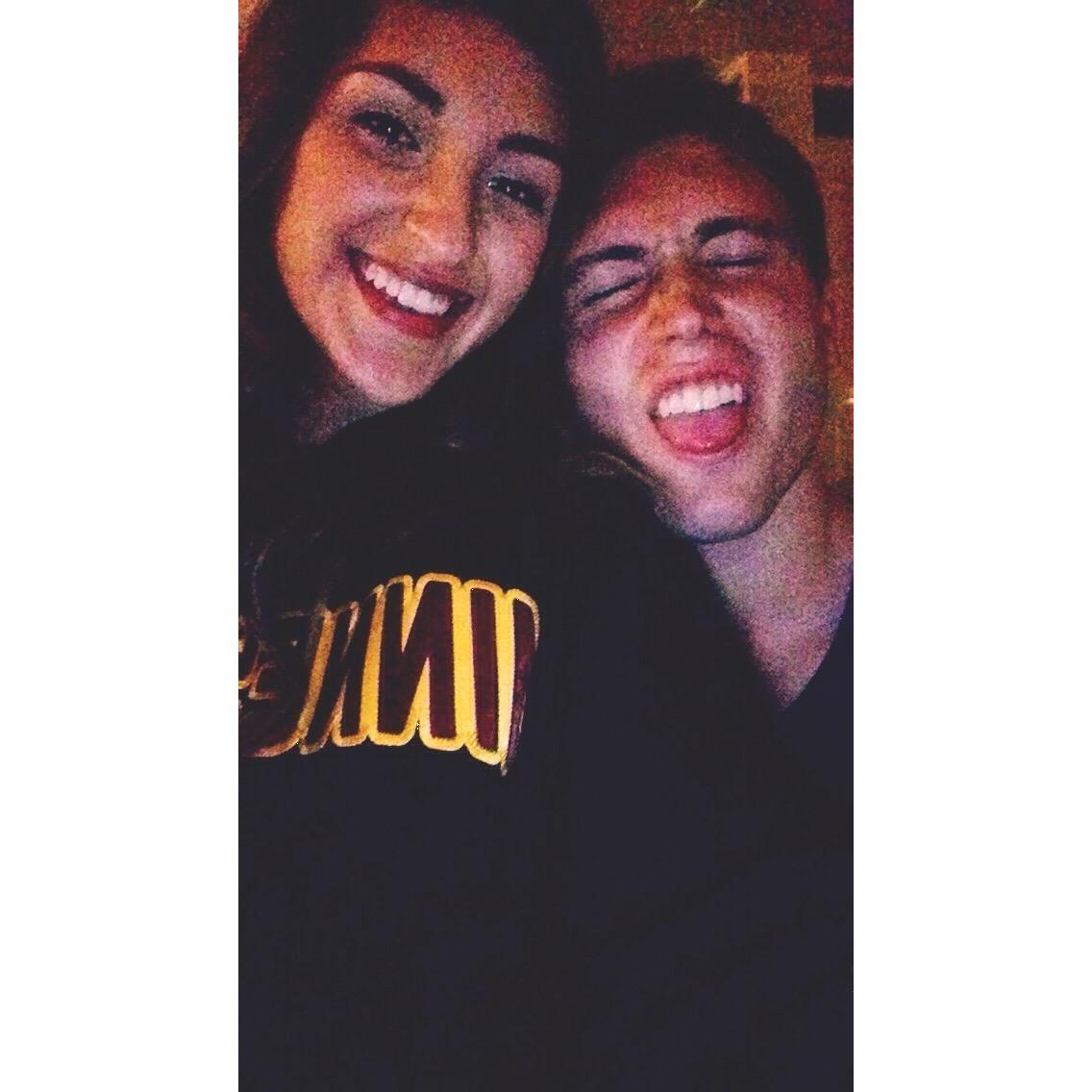 Celebrating our first apartment together!