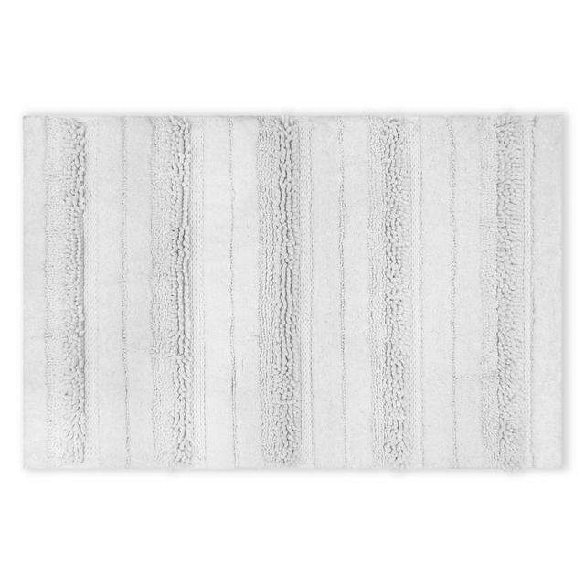 21" x 34" Textured Bath Rug in White
