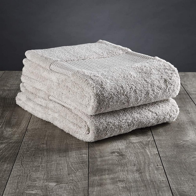 Delilah Home Sustainable Living Bath Towels – Thick, Ultra-Soft, Extra-Absorbent, and Durable Face Towels Made from Organic Cotton Material for Drying Needs, 30 x 54 Inch - Pack of 2 (Beige)