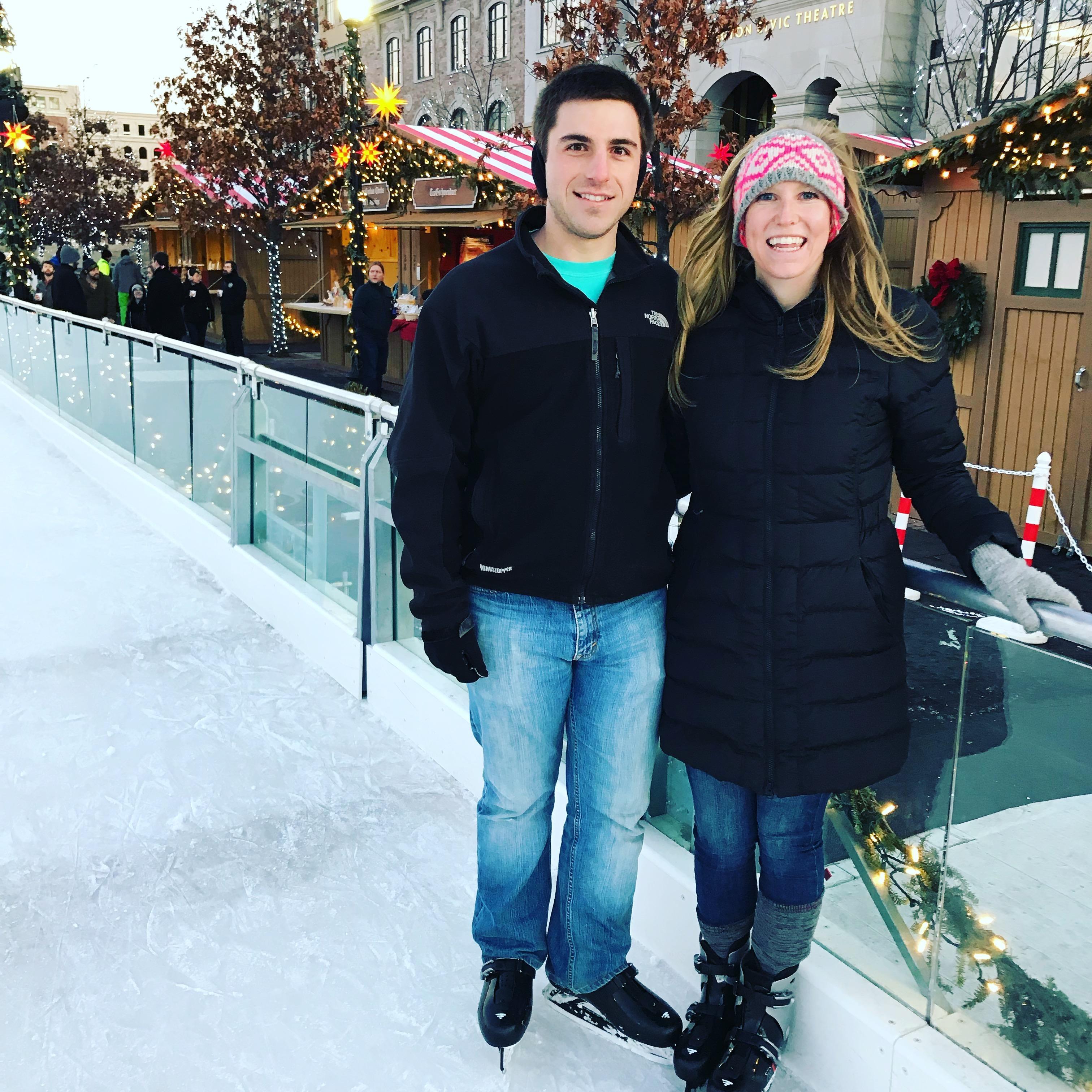 First of many christmas dates- ice skating at Carmel christkindlmarkt in 2017