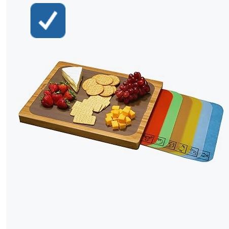 Cutting board with color coded covers