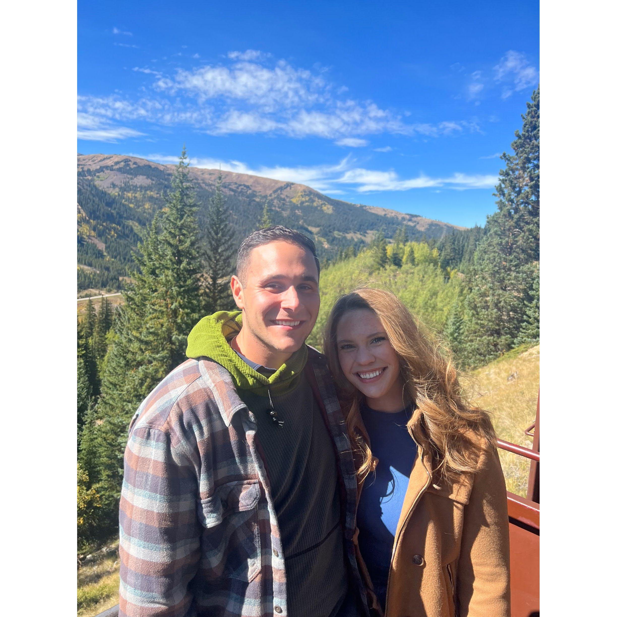 9/23/23 | Lesson learned to always go along with any 'silly' ideas your mom has! This was from our gorgeous scenic train ride in Leadville, Colorado.