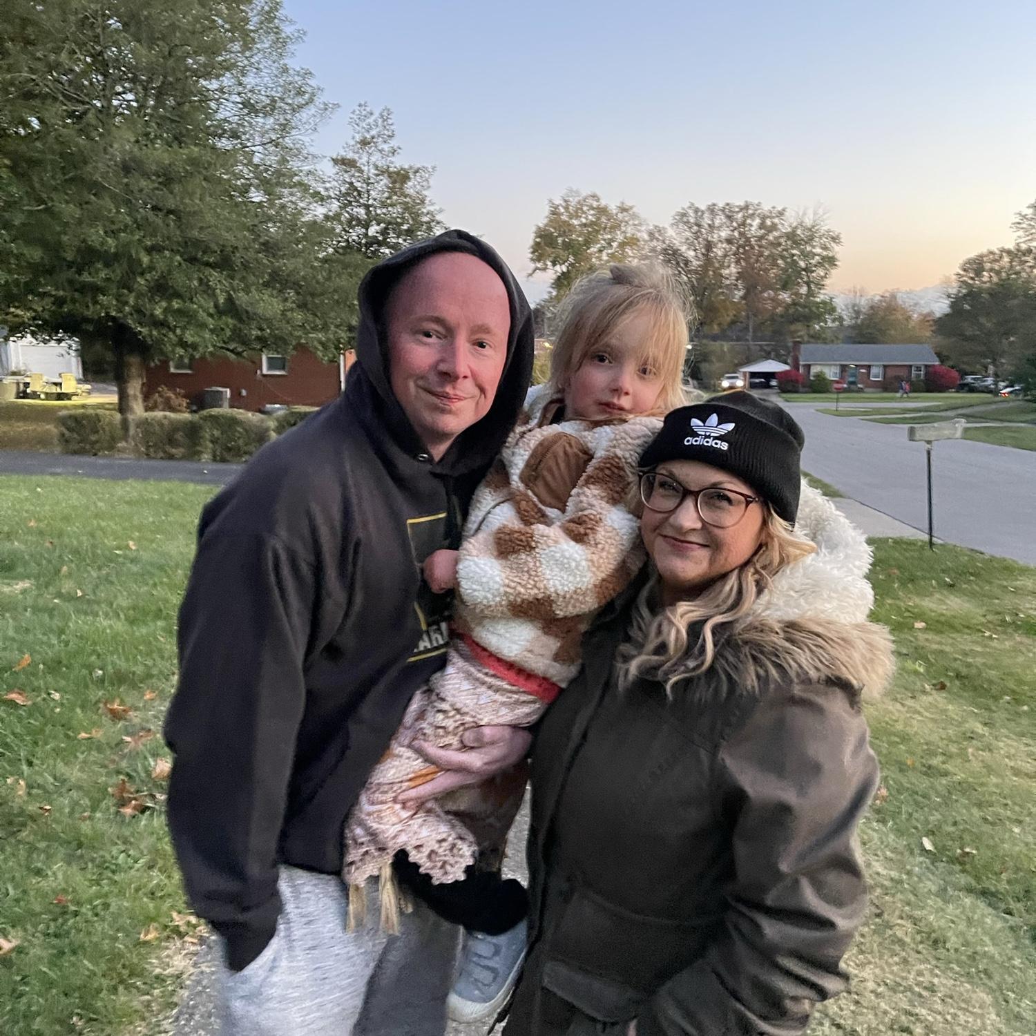 First family Halloween trick or treating!