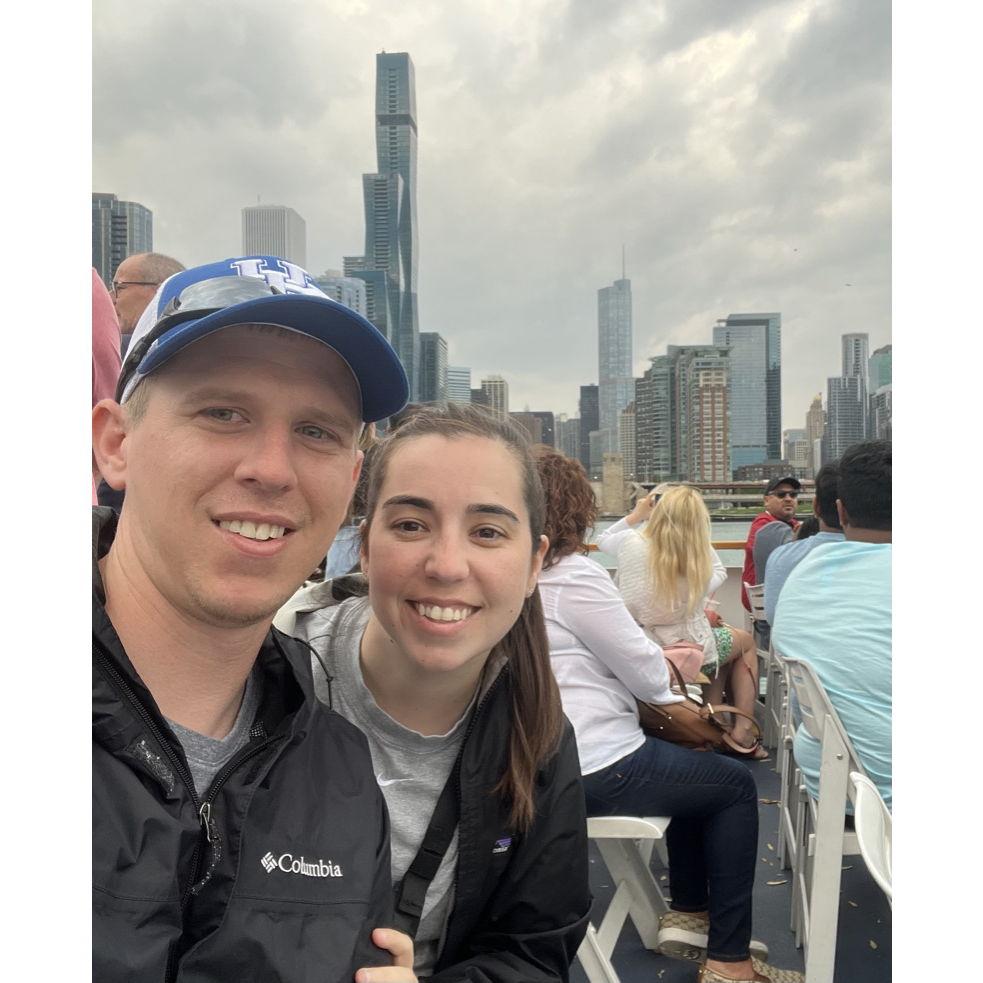 Architectural Boat Tour in Chicago! One of our favorite trips together!