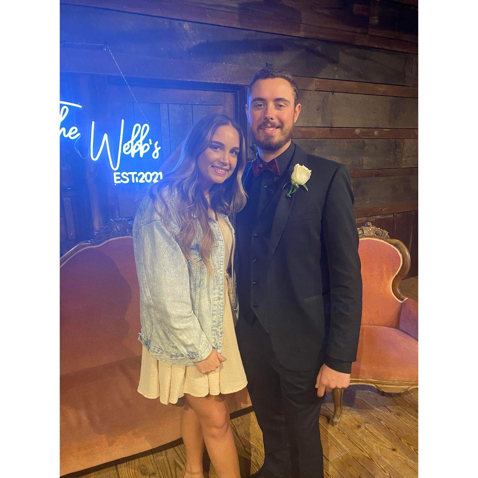 A picture of us from River & Hannah's wedding