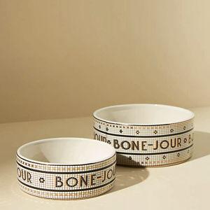 The Bistro Tile Large Stoneware Dog & Cat Bowl