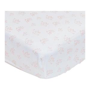 Lewis        Organic Cotton Crib Sheet - Rose Hip, Blush