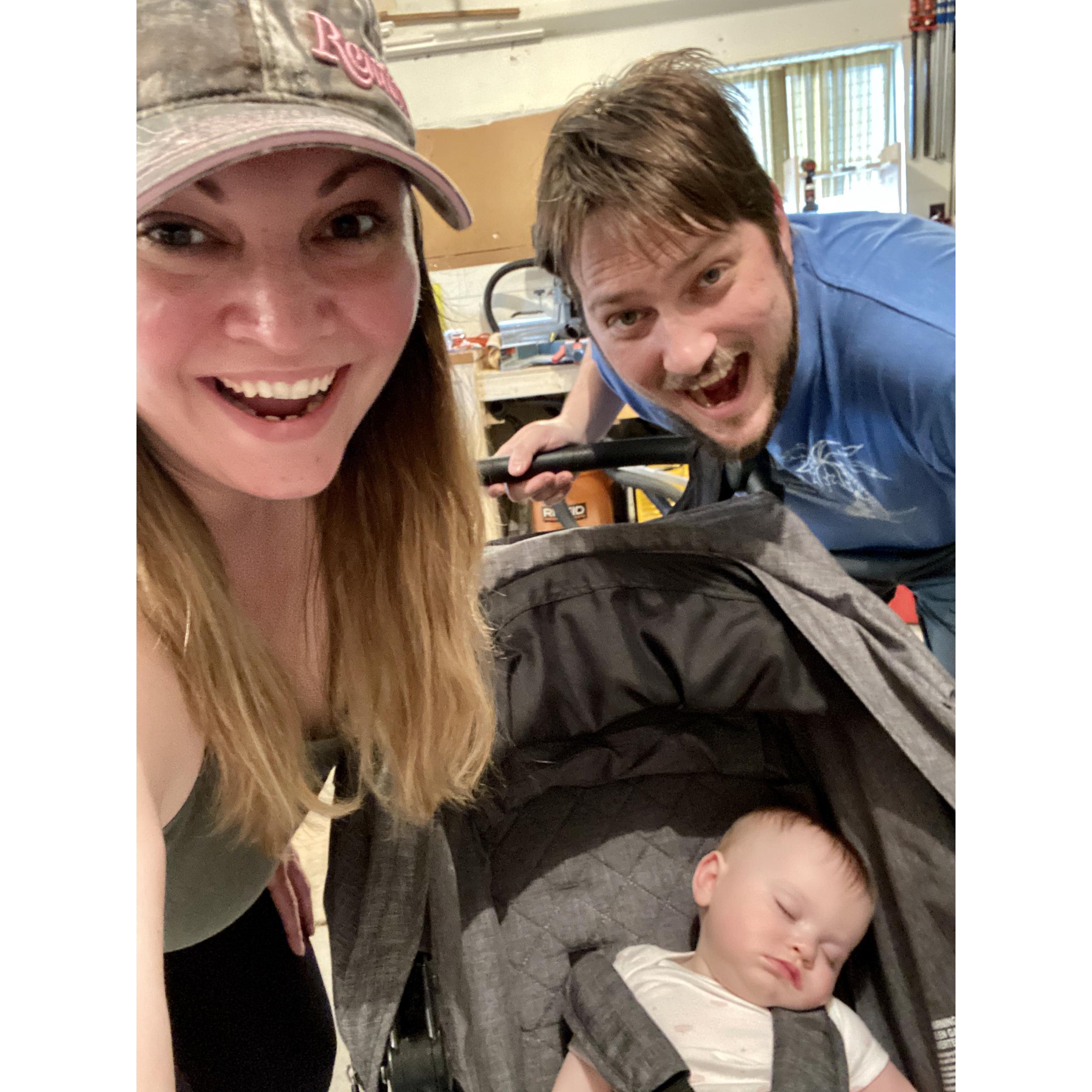 Our excitement that Lucy was coming! Parker was excited too!